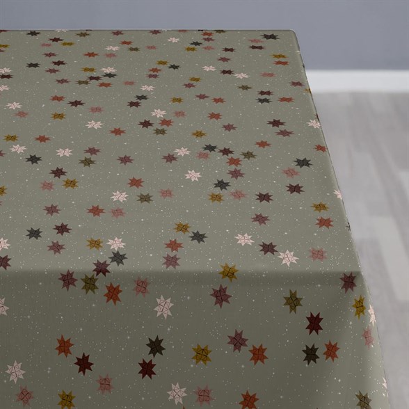 Södahl Tekstil Voksdug - Starry Night Khaki - Dug i metermål