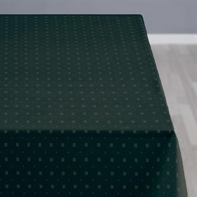 Södahl Tekstil Voksdug - Squares Damask Deep Green  - Dug i metermål