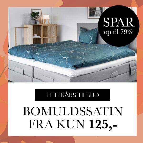 bomuldssatin sengetøj fra kun 125 kr.