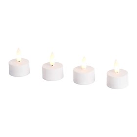 Fyrfadslys m. led 3D flamme - 4 stk.