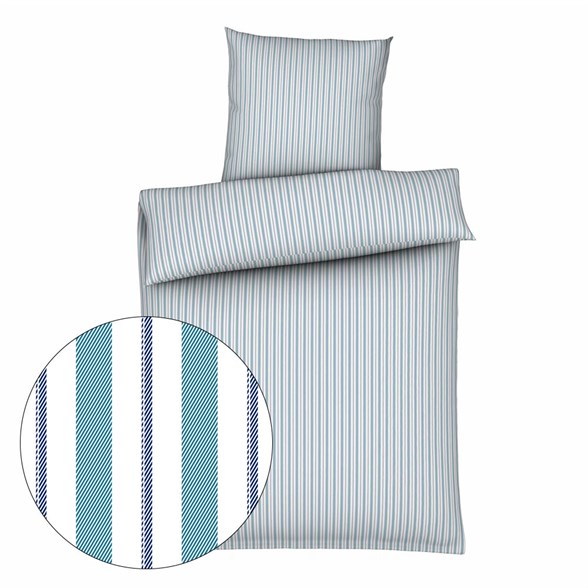 Anton blå - Økologisk sengetøj - 240x220 cm