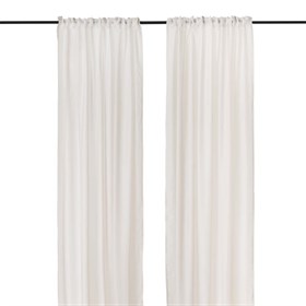 Færdigsyet gardin - lysfiltrende volie - 1x140x300 cm - off white