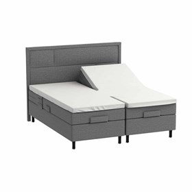 Splitlagen - H lagen - 200x200 cm - Bomuldssatin - Soft finish - Hvid - ProSleep