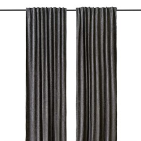 Færdigsyet gardin -  Lysdæmpende Chenille - 1x140x300 cm - anthracite