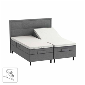 Splitlagen - 80 cm H lagen - 210x210 cm - Bomuldssatin - Soft finish - Hvid - ProSleep