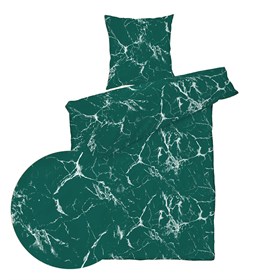Marmor sengetøj - 140x200cm - NATURE - grøn