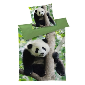 Børne sengesæt 140x200 cm - Panda - Luna Denmark Kids