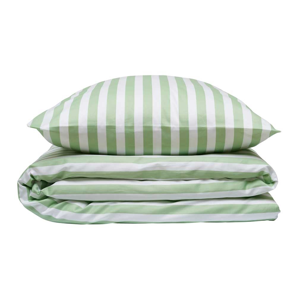 Køb Sengetøj 140x200 - Green Stripe - Kvalitets Sengetøj her