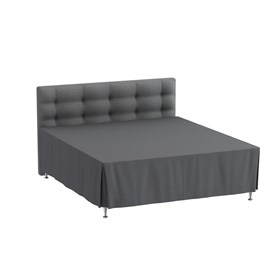 Kappelagen 90x200x42 cm - Anthrazite - Bomuldssatin - ProSleep