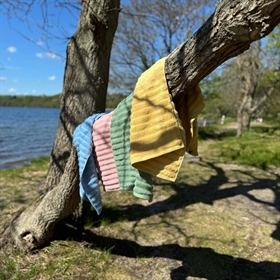 Lækre bambushåndklæder - Pakke med 4 dele i lys blå