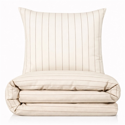 Sengetøj 140x200 cm - bomuldssatin - Sandvig - Ivory - Luna Denmark