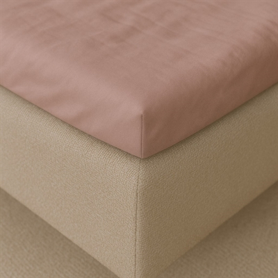 Kuvertlagen 160x200 cm - bomuldssatin - Soft feel - rosa - Luna Denmark