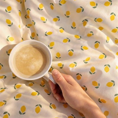 lemon sengetøj 140x200 kaffe i sengen