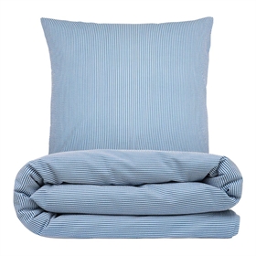 Sengetøj 140x220 cm - Nano krepp - blå - Luna Denmark