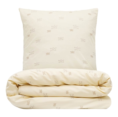 Sengesæt 140x200 cm - bomuldssatin - Papirbåd - Luna Denmark