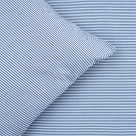 Nano Krepp Blå - flotte striber i blå og hvid