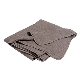 Stonewashed sengetæppe - 240x260 cm - Gunhild - Taupe - 2. sortering