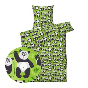 Børne sengetøj 140x200 - panda