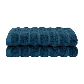 Bambus gæstehåndklæder - Zero Twist - blå - 2 stk. - Prima