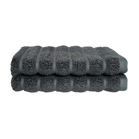 Bambus gæstehåndklæder - Zero twist - grå - 2 stk. - Prima