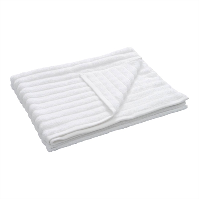 Bambus badelagen 100x150 cm - Zero twist - hvid - Prima