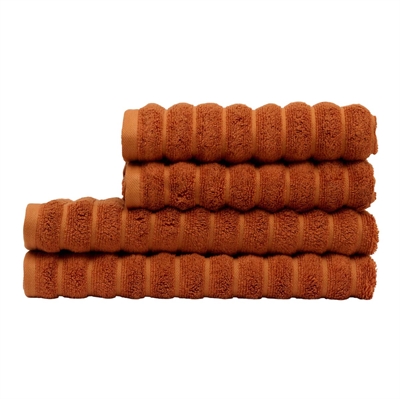 Bambus håndklæder - Zero Twist - Terracotta - 2 stk. 50x100cm + 2 stk. 70x140cm - Prima