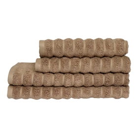 Bambus håndklæder - Zero Twist - Lys brun - Pakke med 4 dele