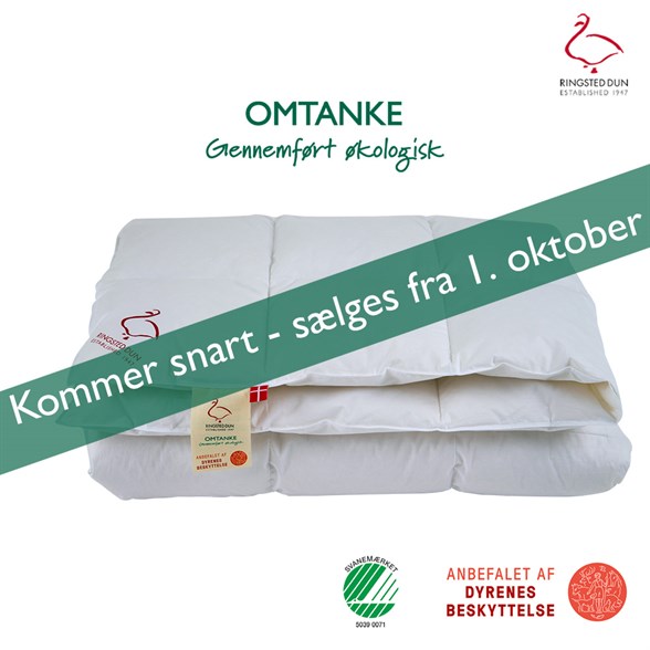 Økologisk dobbelt dundyne - OMTANKE - Ringsted Dun - lun helårsdyne - 240x220 cm Billede af Økologisk dobbelt dundyne - OMTANKE - Ringsted Dun - lun helårsdyne - 240x220 cm