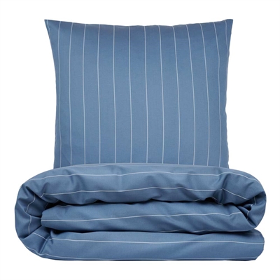 Sengetøj 140x220 cm - bomuldssatin - Sandvig - Blå - Luna Denmark