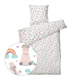 Baby sengetøj 70x100 - Unicorn Rainbow - ProSleep Kids